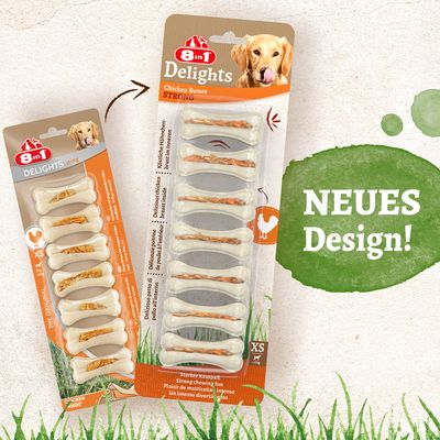 8in1 Delights Strong Kauknochen Huhn XS