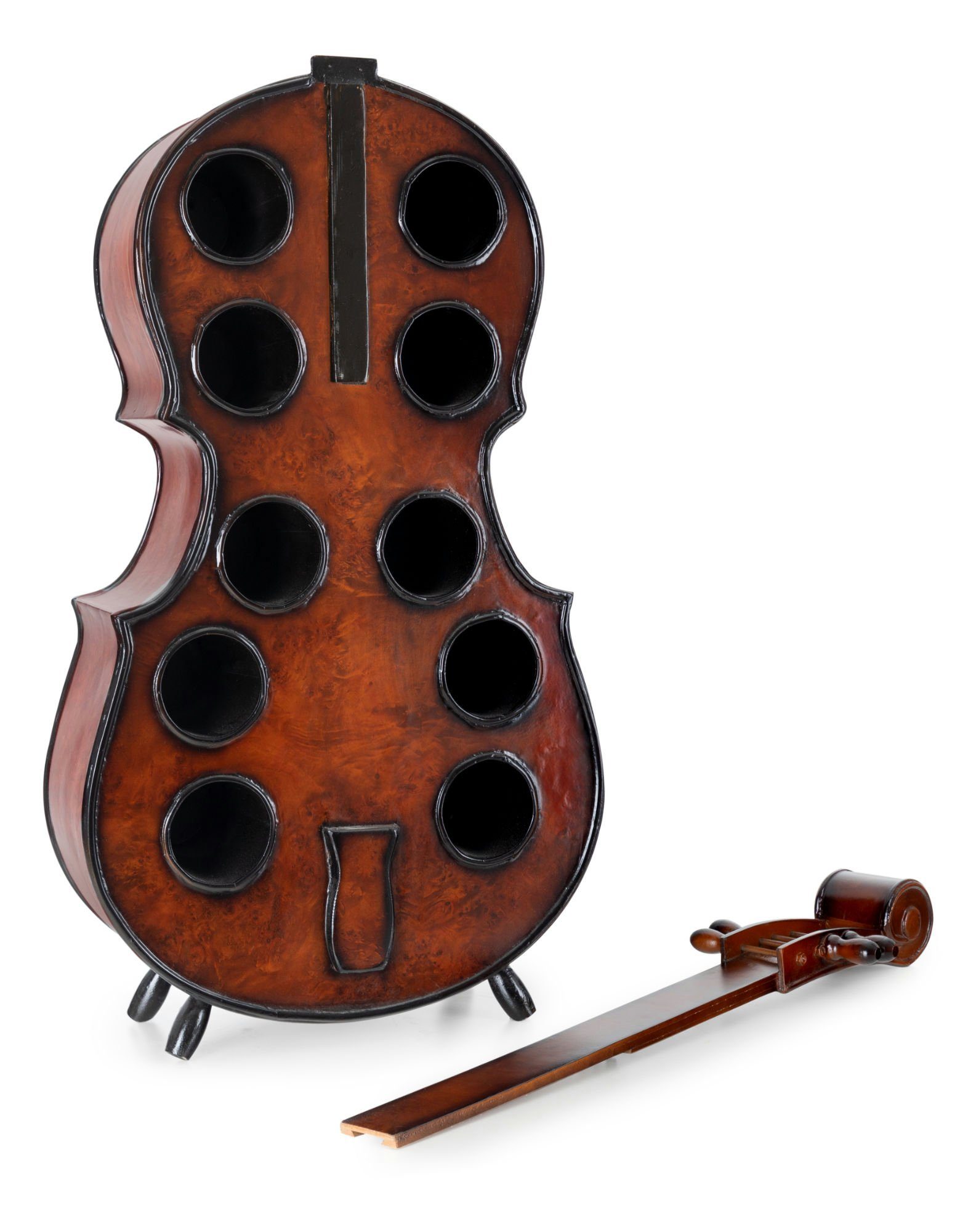 Stagecaptain Flaschenregal WR-10 Stradivino Weinregal für 10 Flaschen, Weinständer Holz stehend in Vintage-Optik 