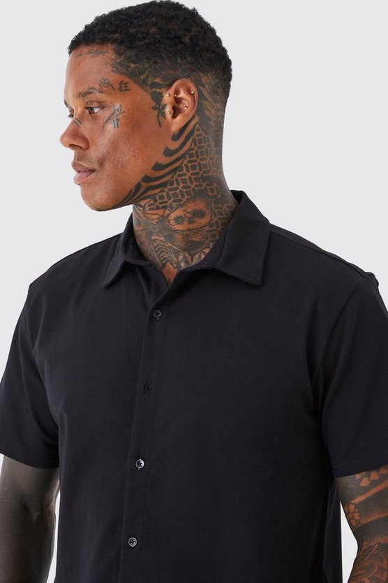 Kurzärmliges Jersey-Hemd