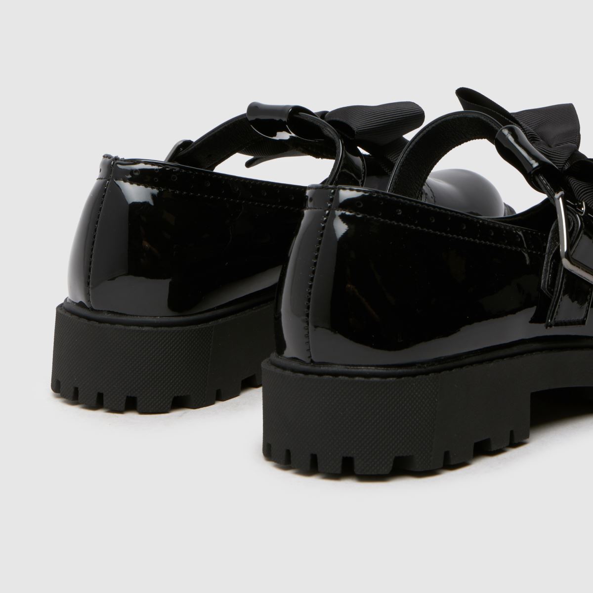 schuh svarta lollipop rosett tbar flickor ungdomsskor