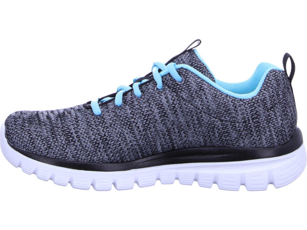 SKECHERS Freizeit Schnürer schwarz Graceful - TWISTED FORTUNE