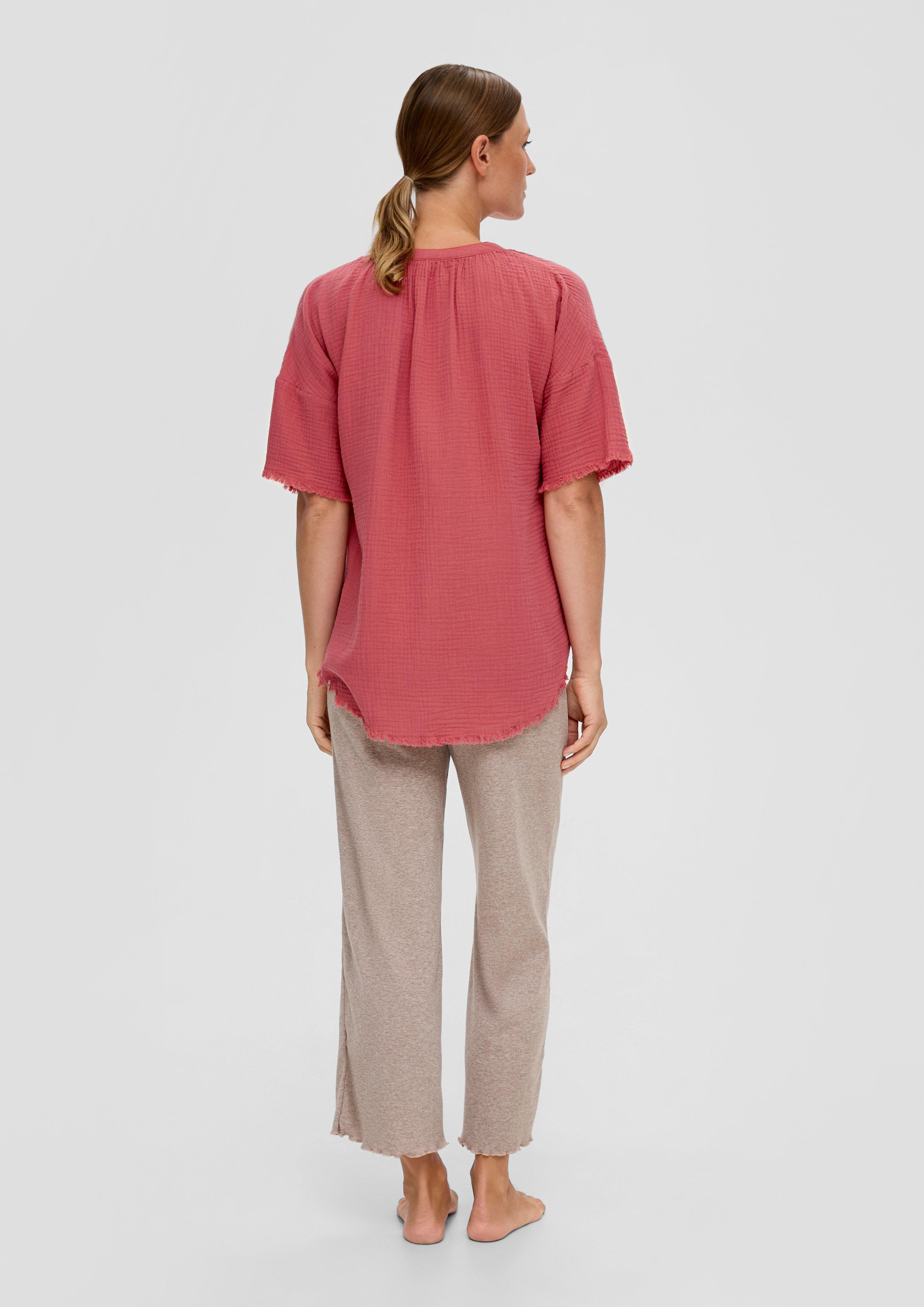 Pyjamashirt aus Musselin  6009075-3400