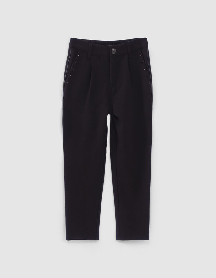 Pantalon noir 7/8ème détails clous fille