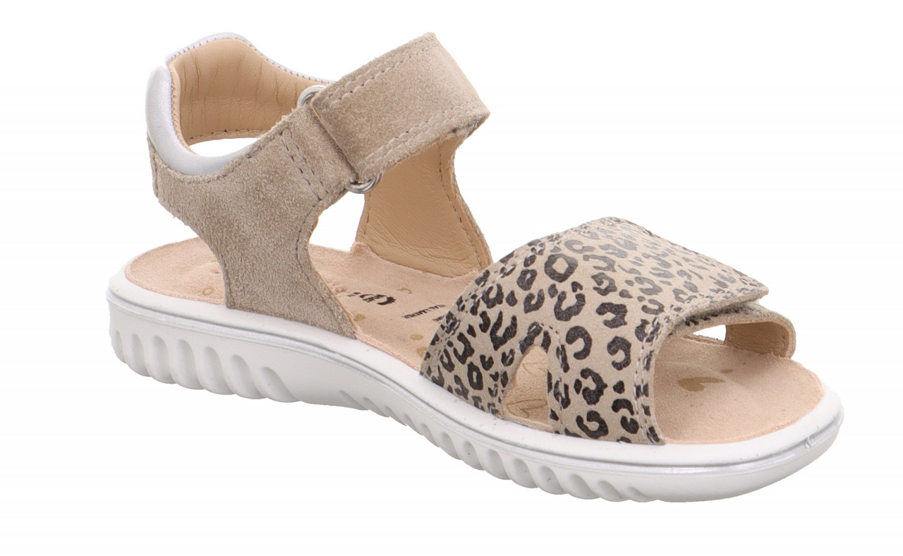 SPARKLE - Beige Sandale mit Klettverschluss