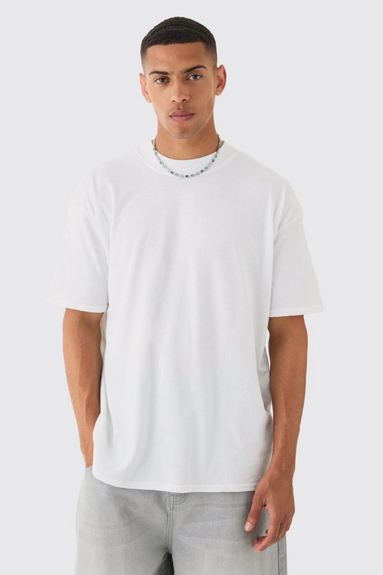 Oversize T-Shirt mit Homme Rosen Print