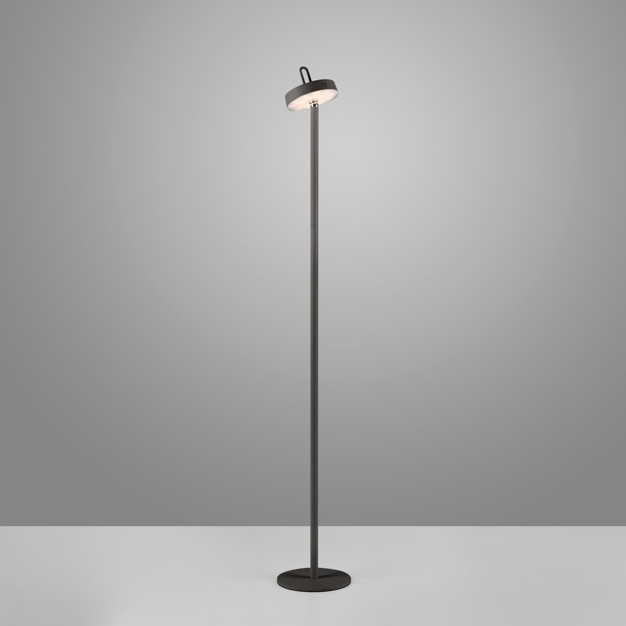 JUST LIGHT Akku Stehleuchte AMAG, 1x LED-Board/1,50Watt/2700Kelvin, IP44, Schwarz