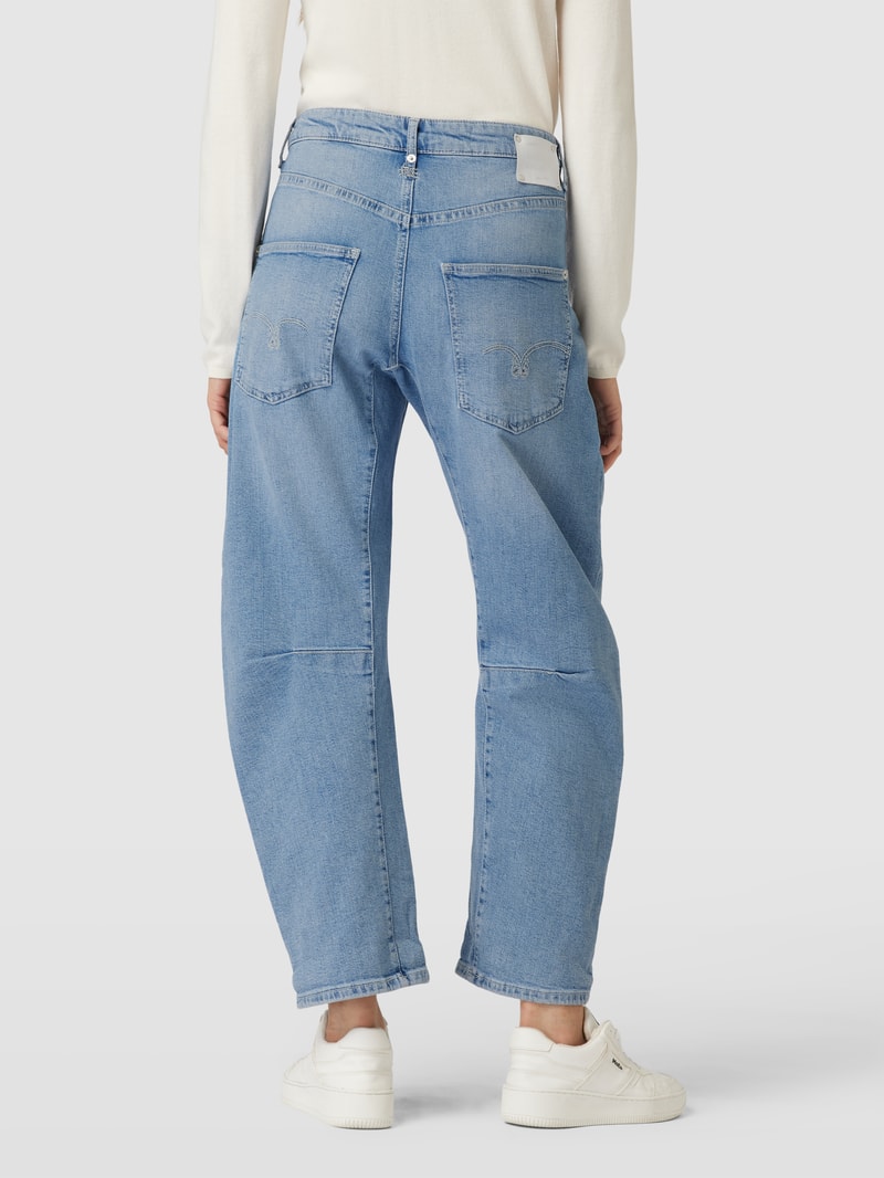 Baggy Jeans mit Ziersteinbesatz Modell 'CARGO GLAM' in hellblau