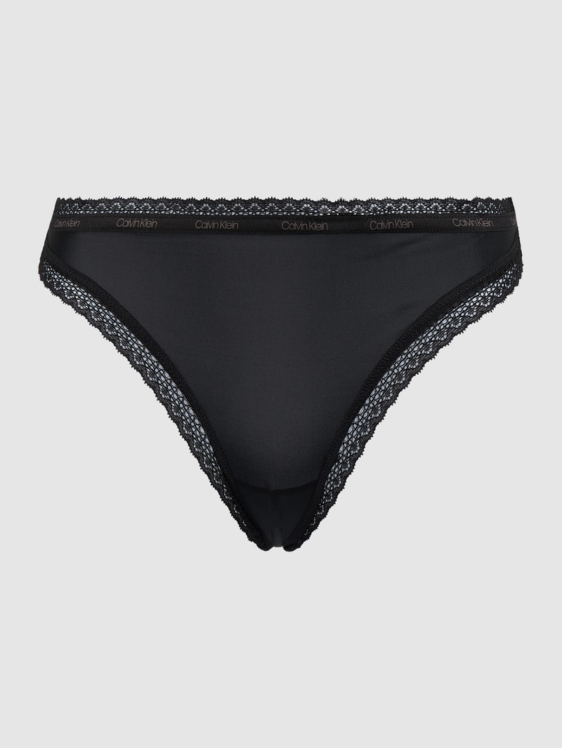 String aus Mikrofaser in schwarz