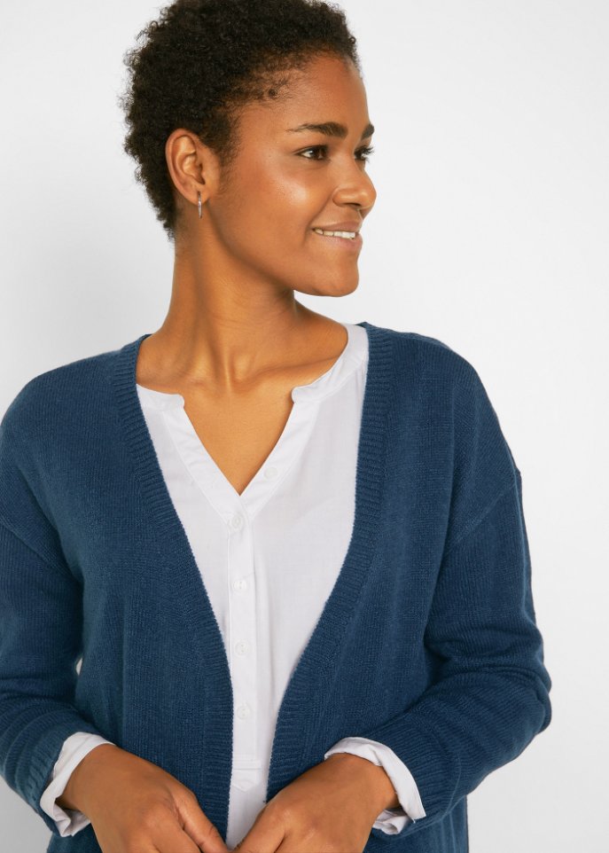 Basic Strickjacke