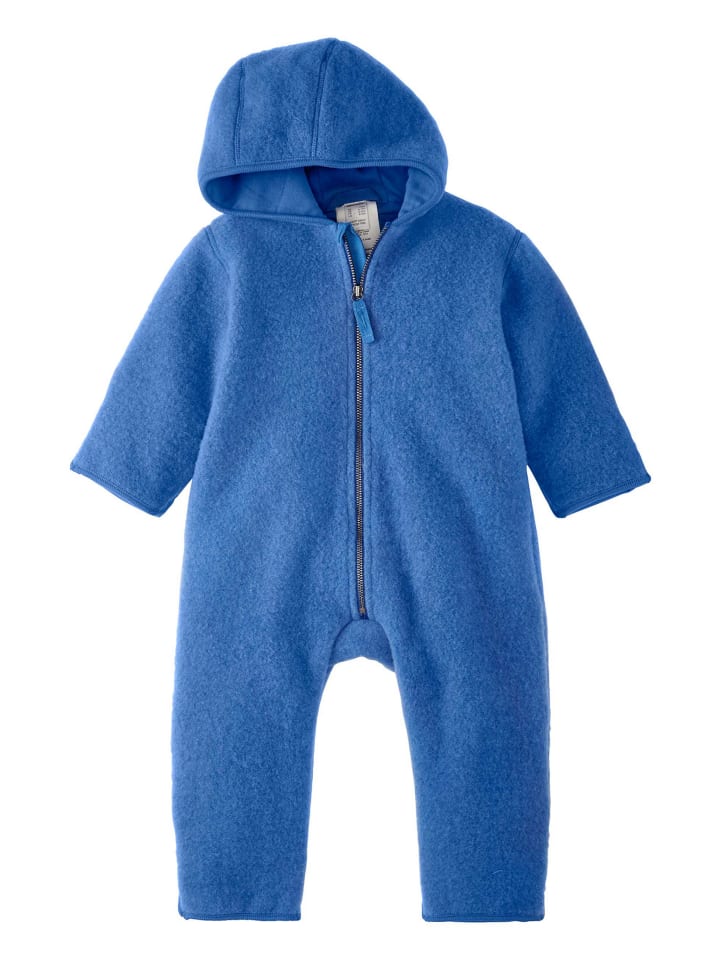 Hessnatur Wollfleece Overall in mittelblau günstig kaufen