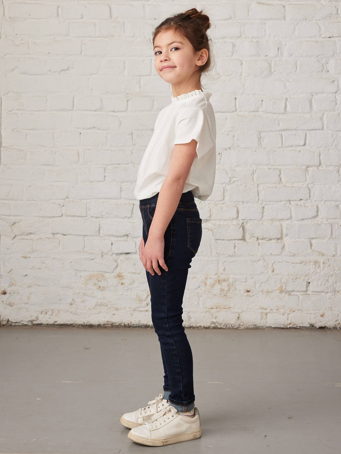 Jean tregging Basics fille stone