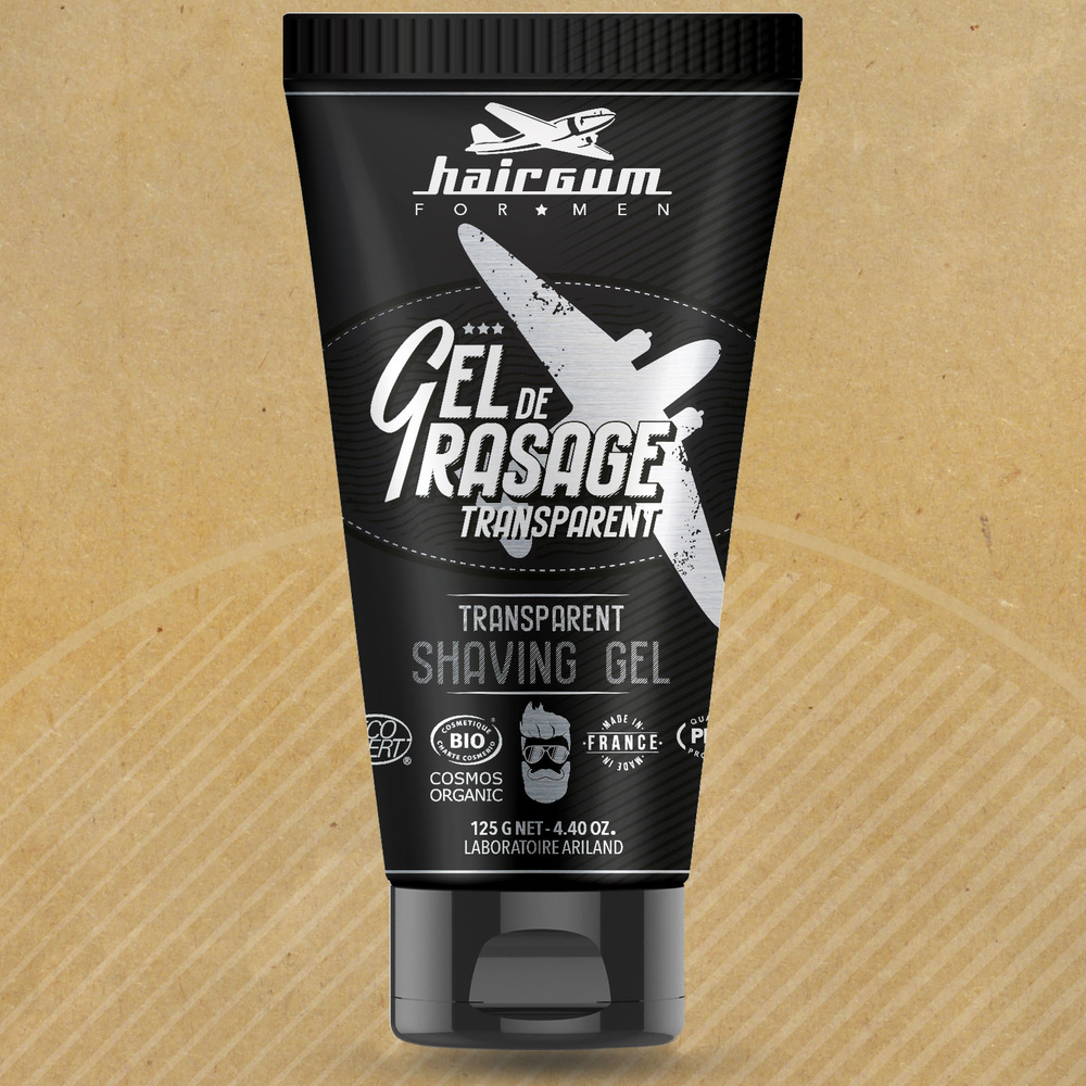hairgum Gel de rasage transparent Cosmos Organic Produit de rasage