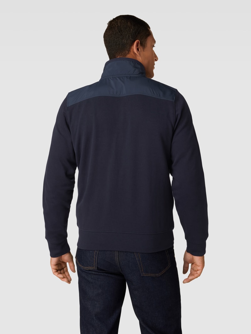 Sweatjacke mit Zweiwege-Reißverschluss in marineblau