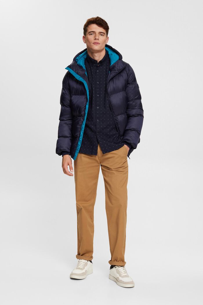 Button-Down-Hemd mit Micro-Print
