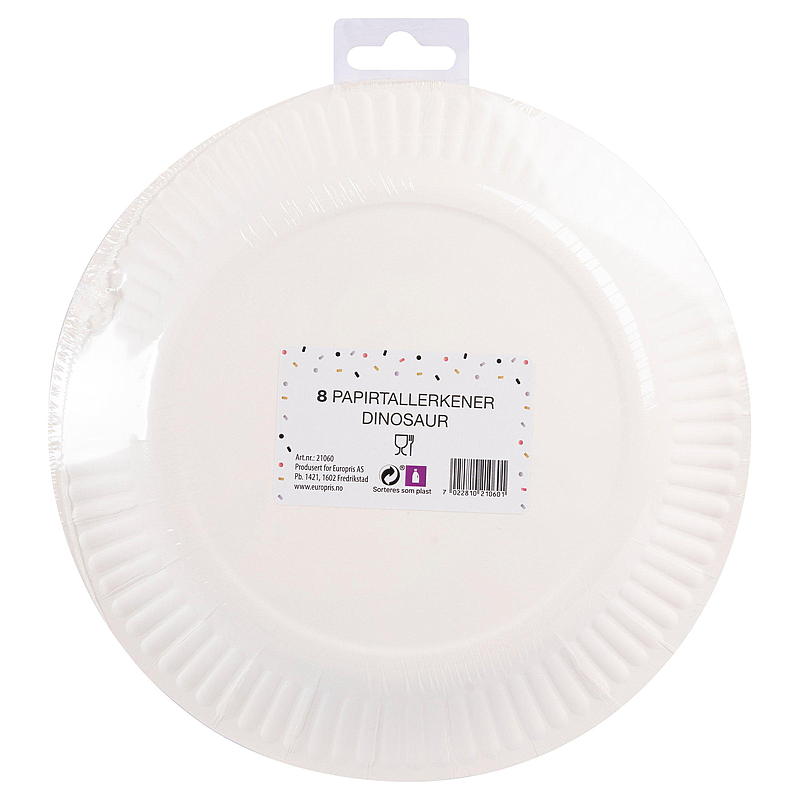 Giform Tallerken 8 stk Dinosaur