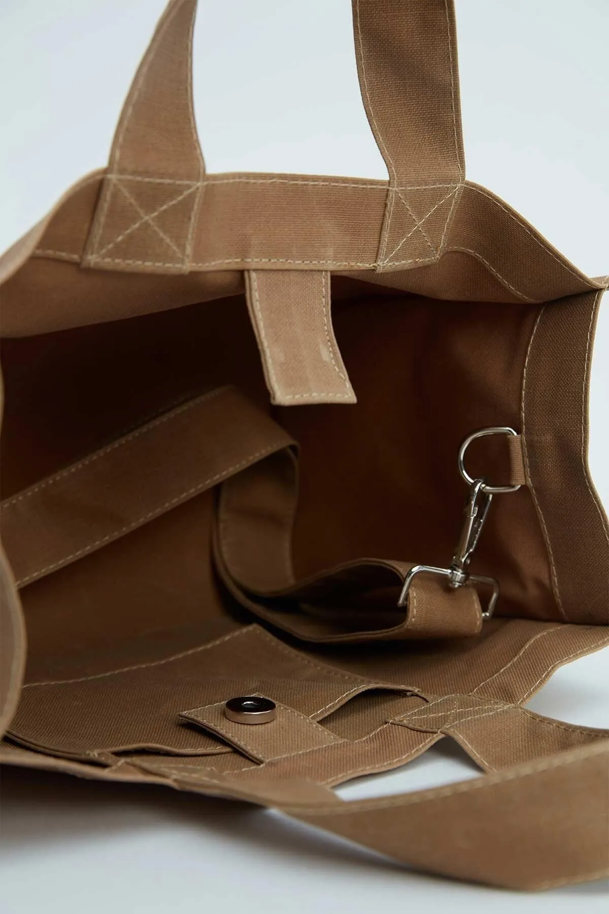 Manuka  Kleine Canvas-Tasche Camel mit Wascheffekt