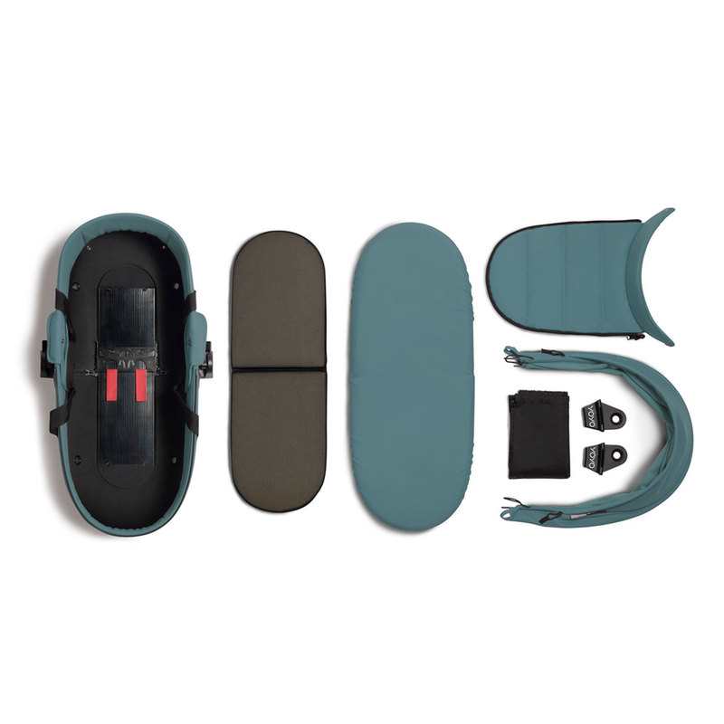 Poussette Yoyo2 4 roues châssis blanc nacelle aqua Babyzen
