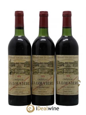 Château la Louvière  1975 - Lot de 3 Bouteilles