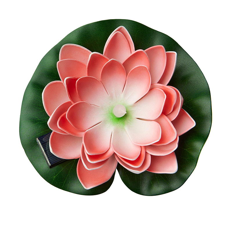Home Lotus flyteblomst 17 cm solcelle hvit