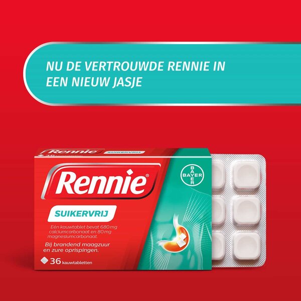 Rennie sokerittomat purutabletit lääke - 36 kpl