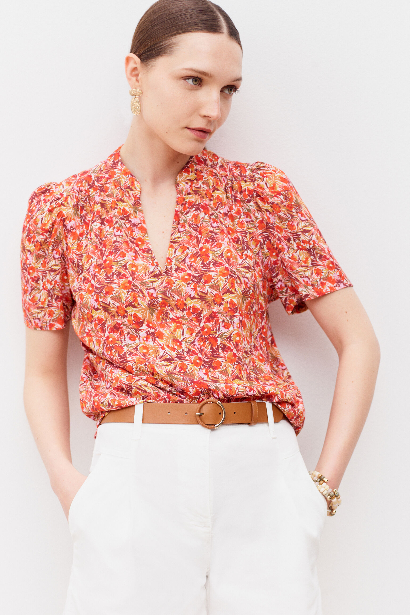 chemisier sun orange femme