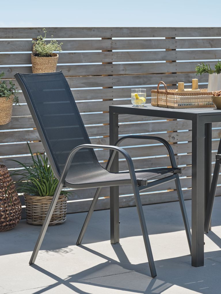 LEKNES LEKNES stackable chair black