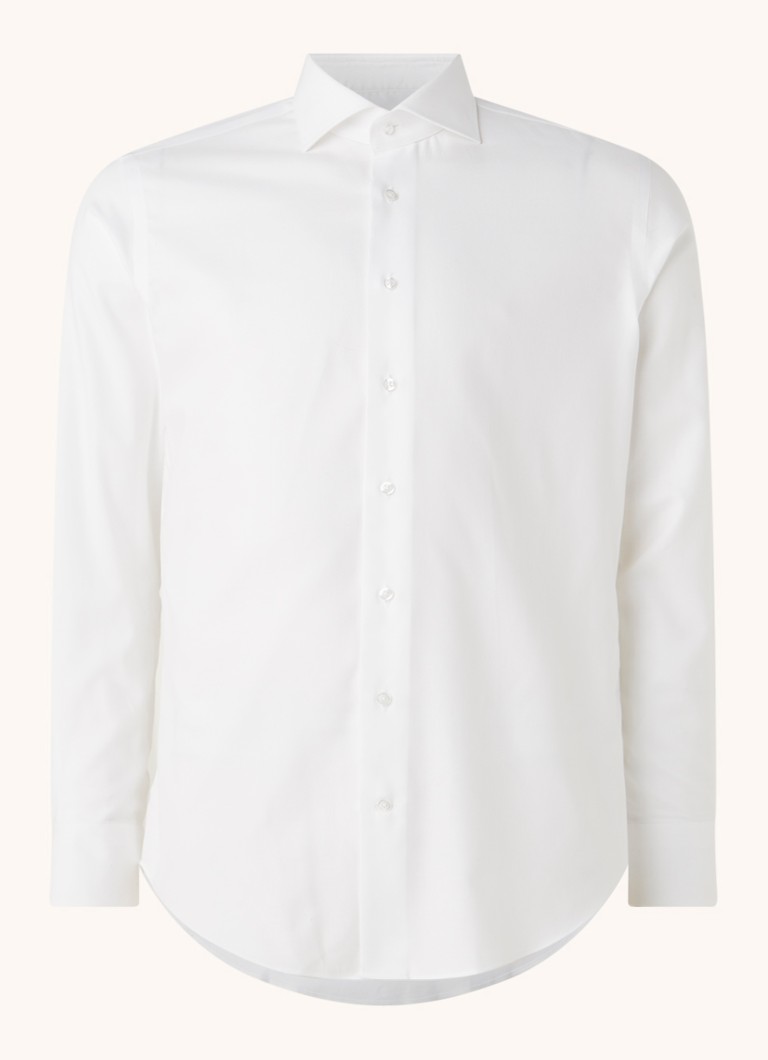 Cămașă Michaelis slim fit, cu finisaj anti-șifonare și guler italian.
