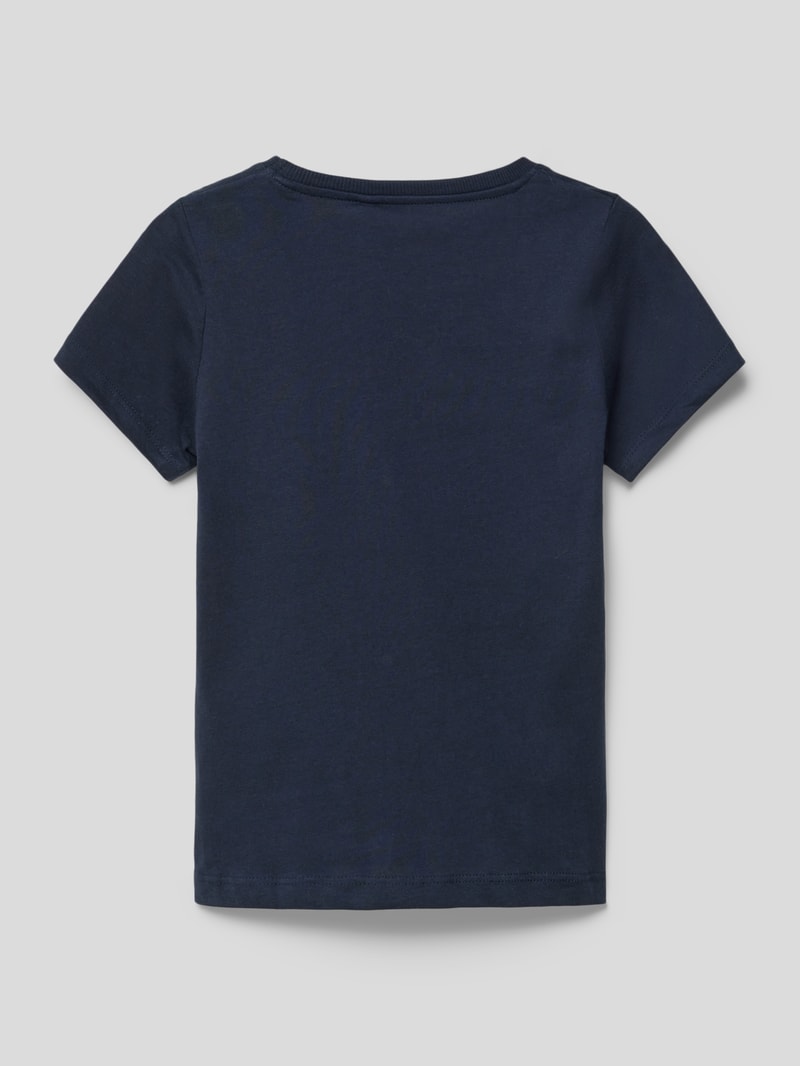 T-Shirt mit Motiv-Print in marineblau