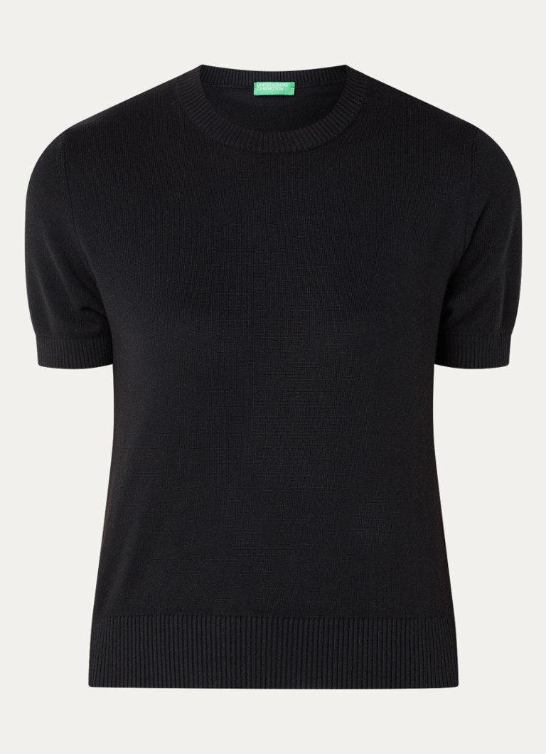 Benetton Fine-knit round neck top