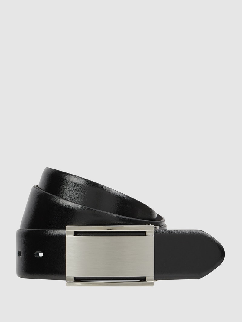 Gürtel aus Leder in schwarz