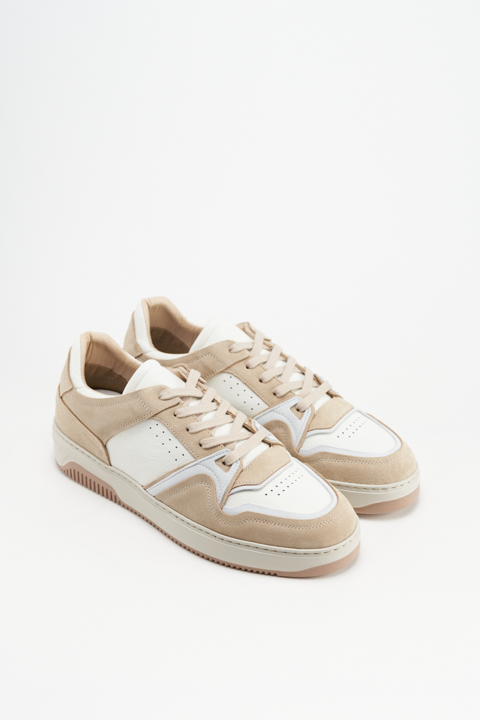 CPH167M leather mix white/cream beige