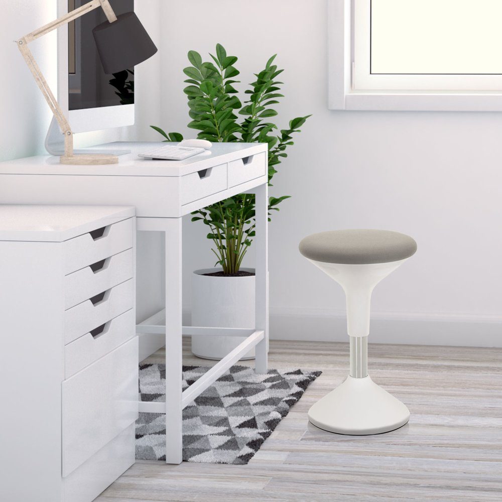 hjh OFFICE Stehhilfe Stehhilfe BALANCE SIT II W Stoff ohne Armlehnen, Hocker, Bürohocker
