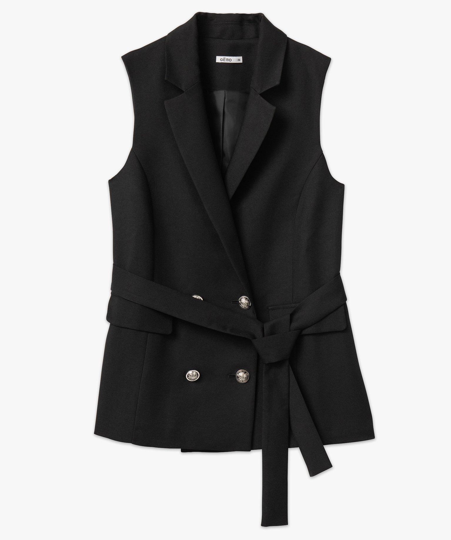 Veste de tailleur sans manches femme noir | GEMO