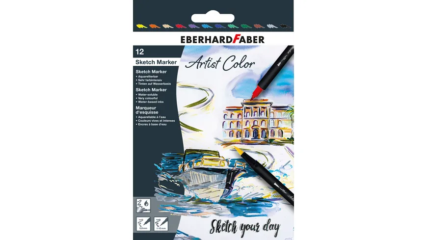 EBERHARD FABER Layoutmarker Sketch Marker Artist Color 12er Set