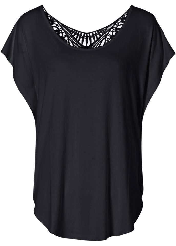 Shirt mit Häkeleinsatz