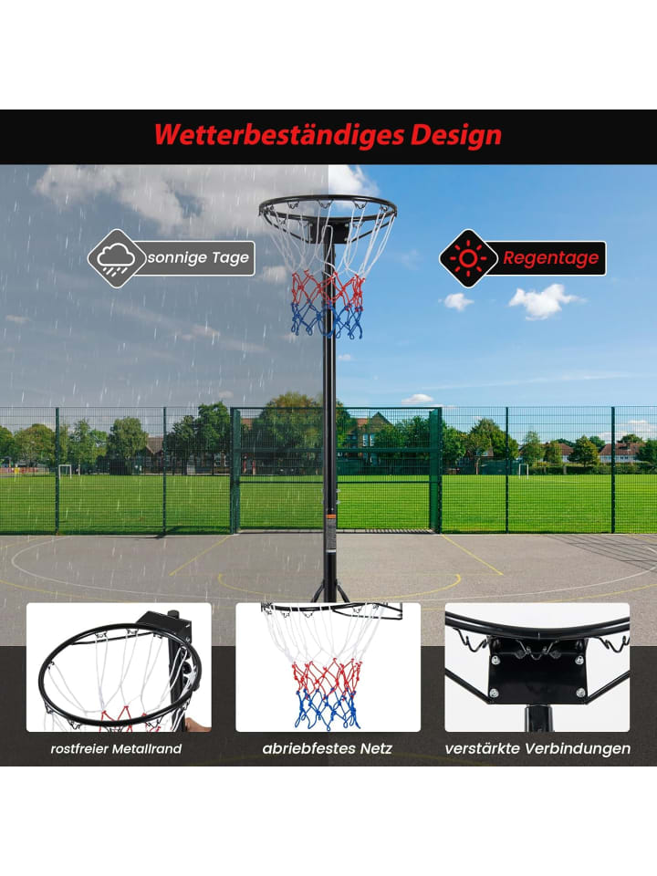 COSTWAY Basketballkorbständer outdoor 260-305cm in Schwarz günstig kaufen onesize