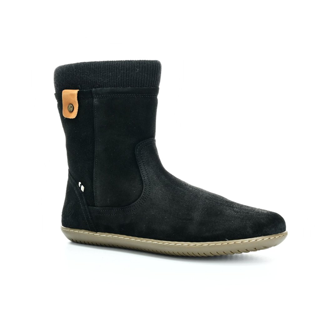 Groundies Iceland schwarze Winterbarfußschuhe