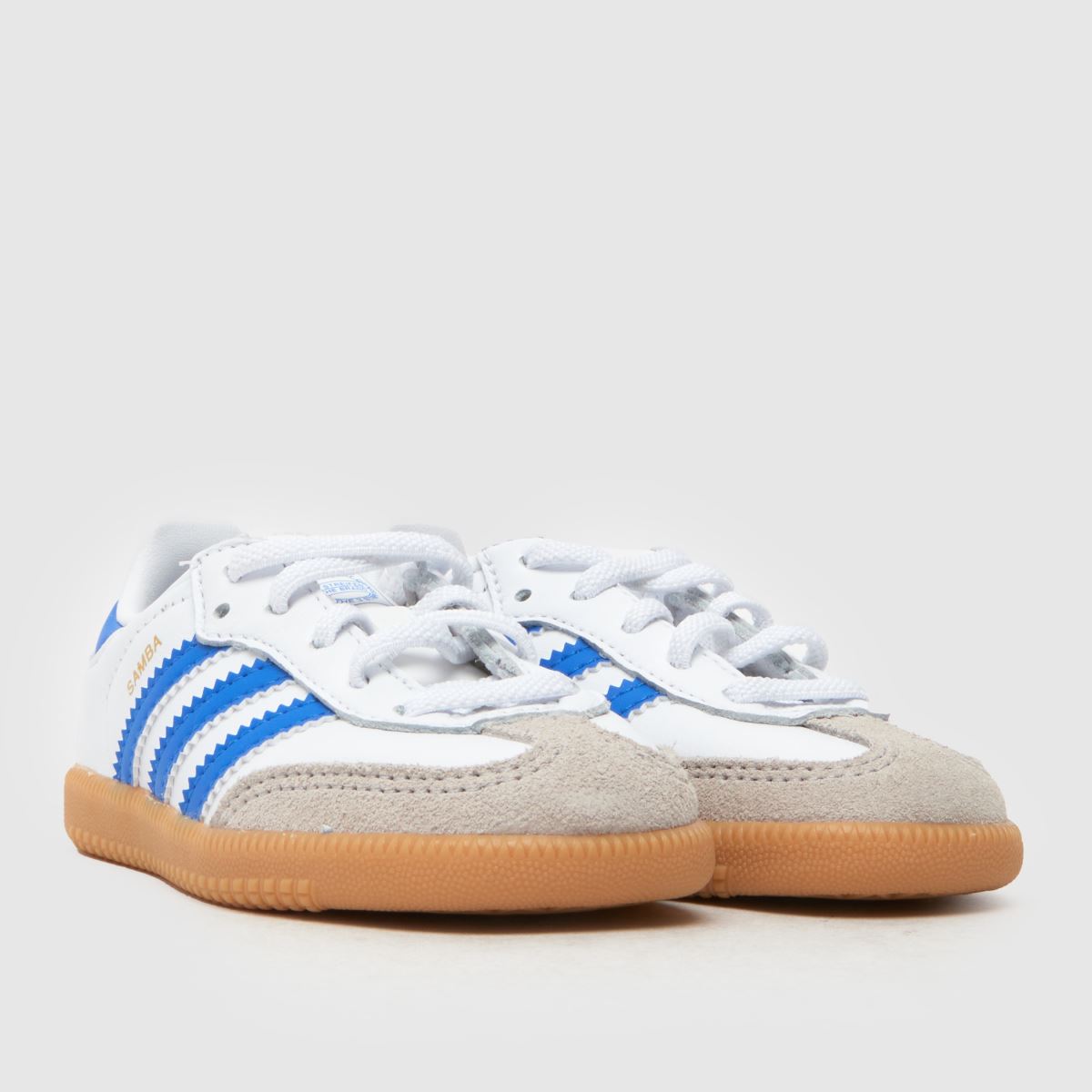 adidas fehér és kék samba és fiú kisgyermek cipők