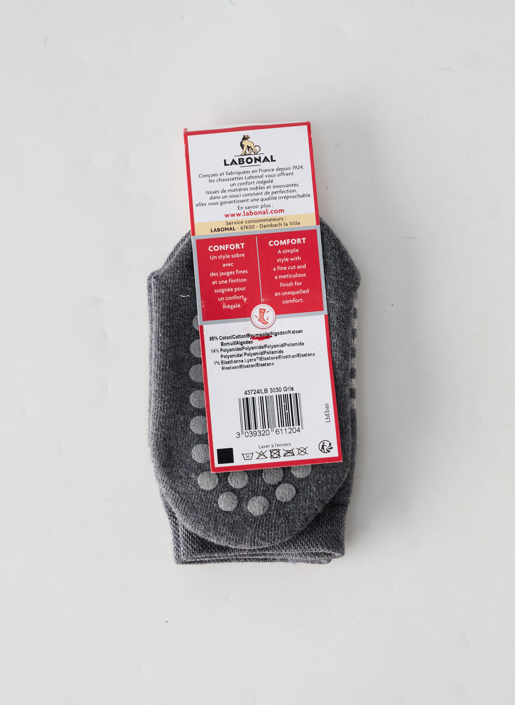 Labonal Chaussette Enfant couleur gris
