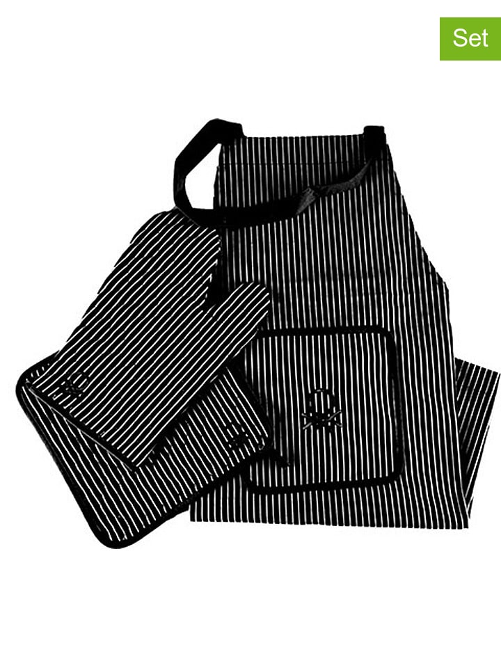 Benetton 3tlg. Küchentextilien-Set in Schwarz günstig kaufen onesize
