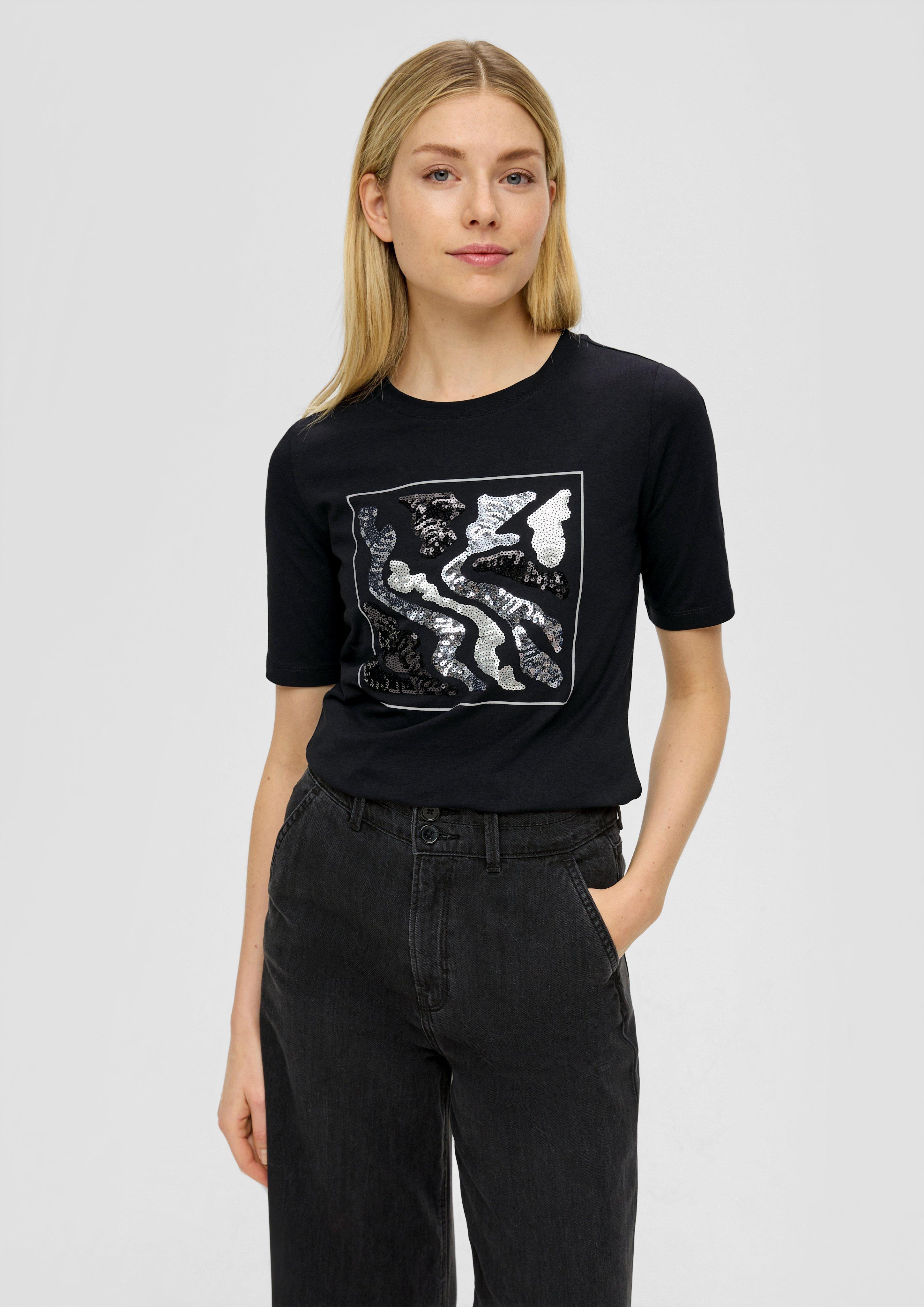 T-Shirt mit Pailletten-Detail  2152053-99D0