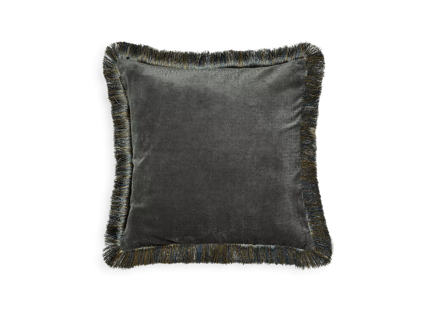 Housse de coussin en velours de coton Vellore 50x50cm Gris Bleu