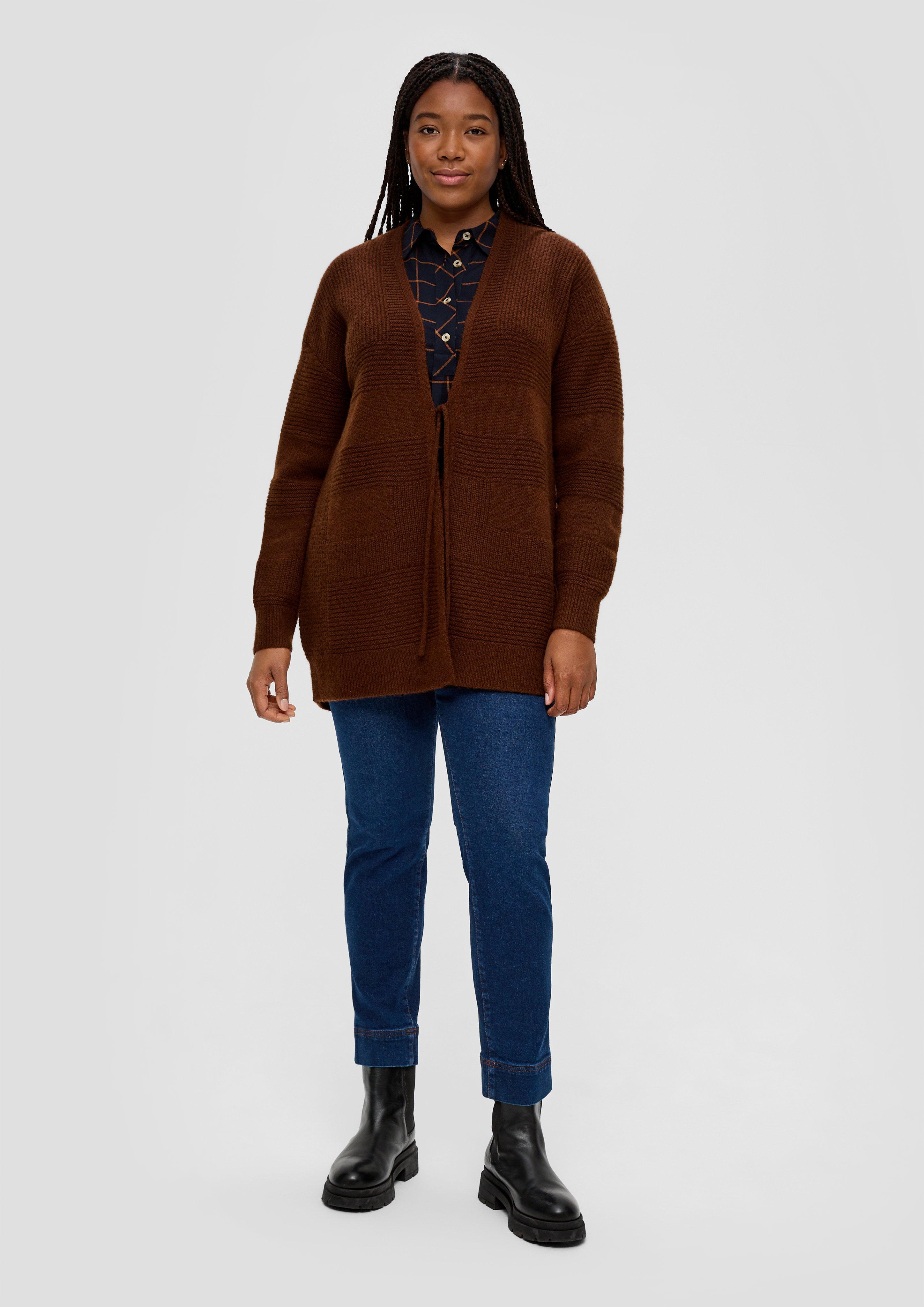 Strickjacke mit Bindeband  2136637-8797