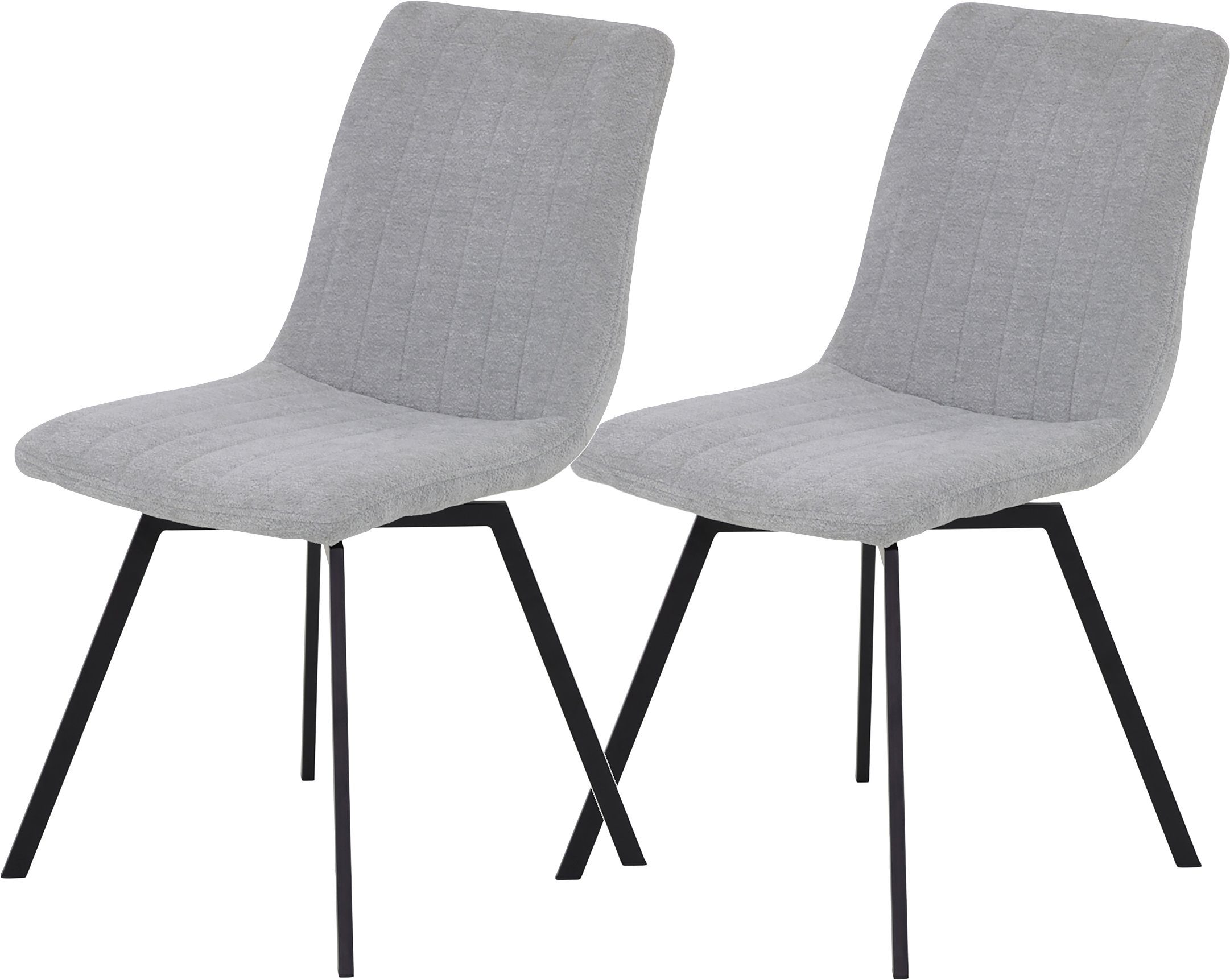HELA 4-Fußstuhl MARION (Set, 2 St), 360° drehbar, Stoff in Boucleoptik, 2er und 4er Set