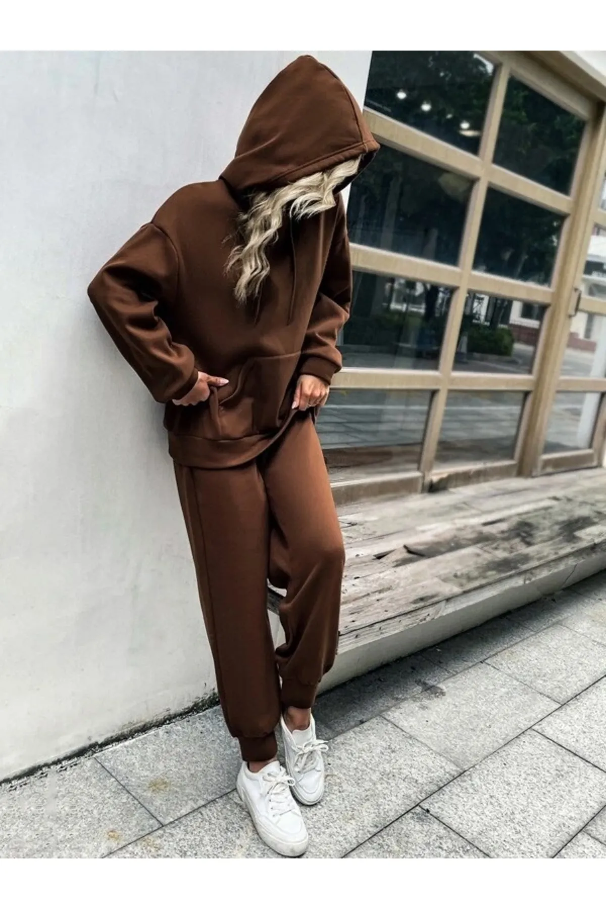 MOONBULL  Sport-Sweatsuit Set - Braun - Regular Fit
