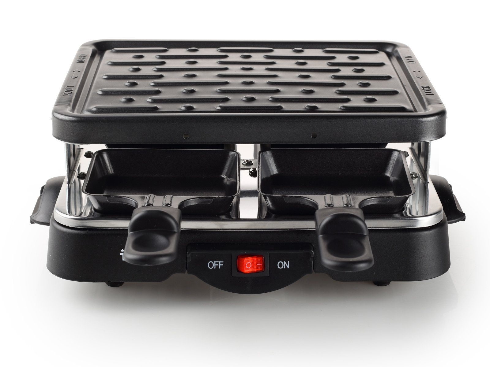Tristar Raclette, 500 W, Mini elektrischer Tischgrill eckig für 2-4 Personen, Raclet Gerät