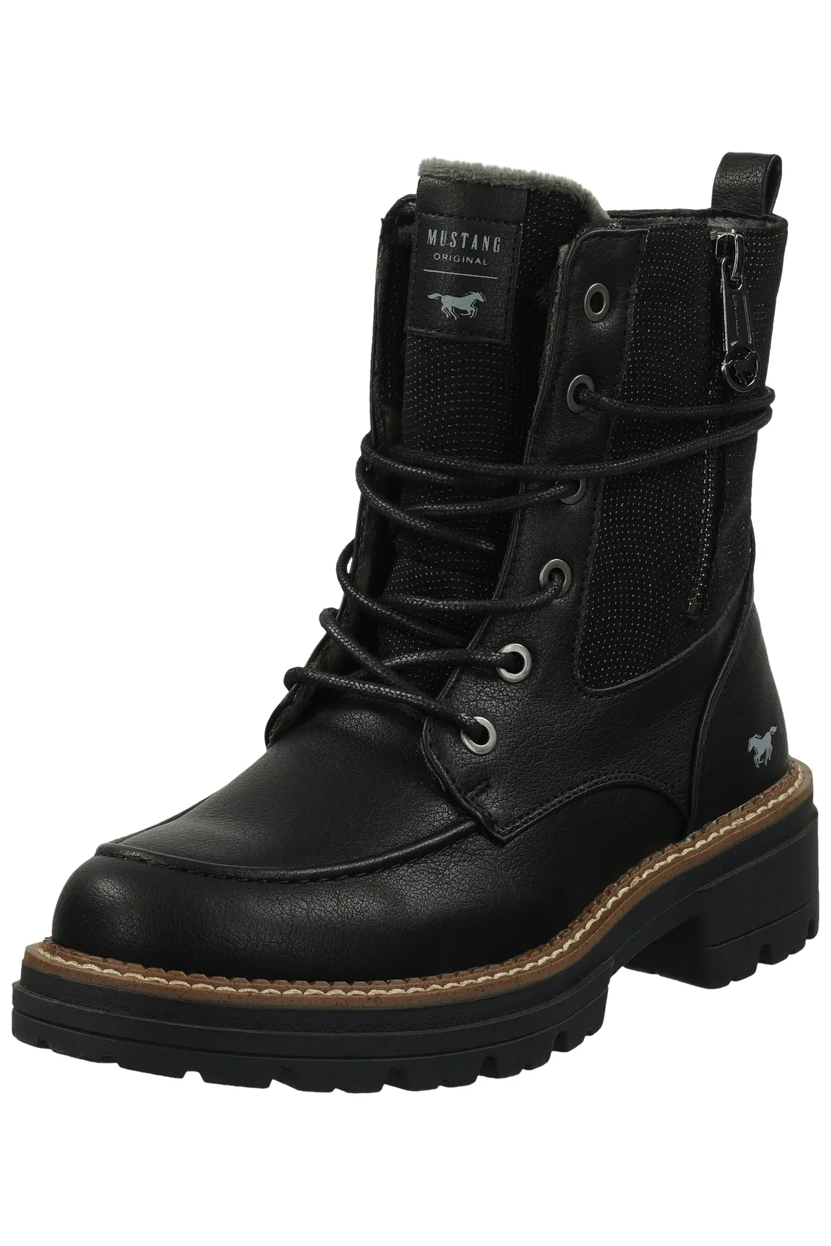 Mustang  Stiefelette - Schwarz - Blockabsatz