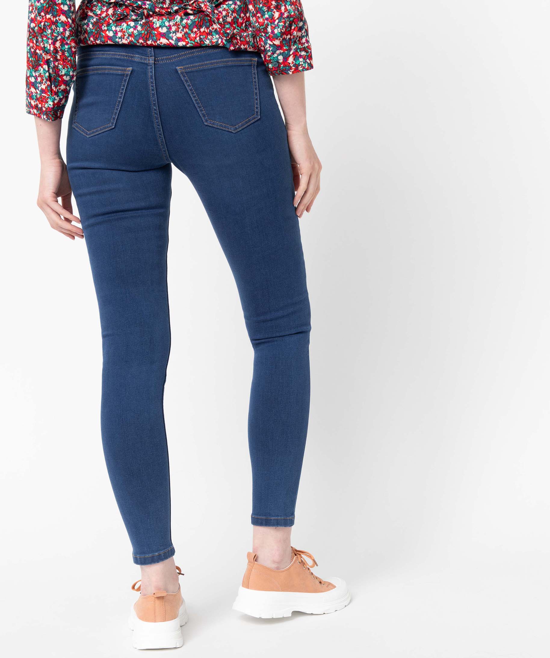Jean de grossesse coupe slim avec bandeau bas stone | GEMO