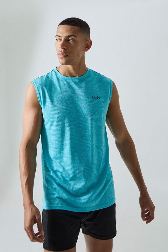 Man Active Jacquard Tanktop