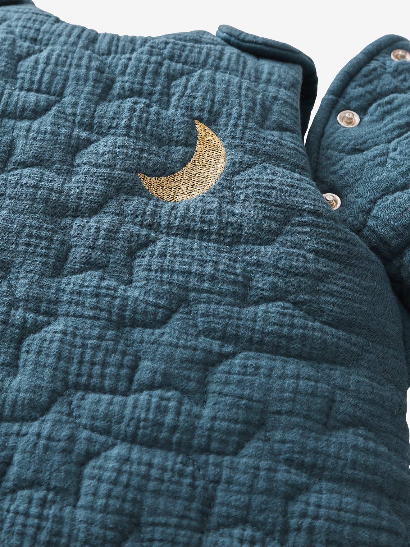 Vertbaudet Bio-Kollektion: Baby Winterschlafsack aus Musselin TRAUMNÄCHTE, Ärmel abnehmbar - wollweiß